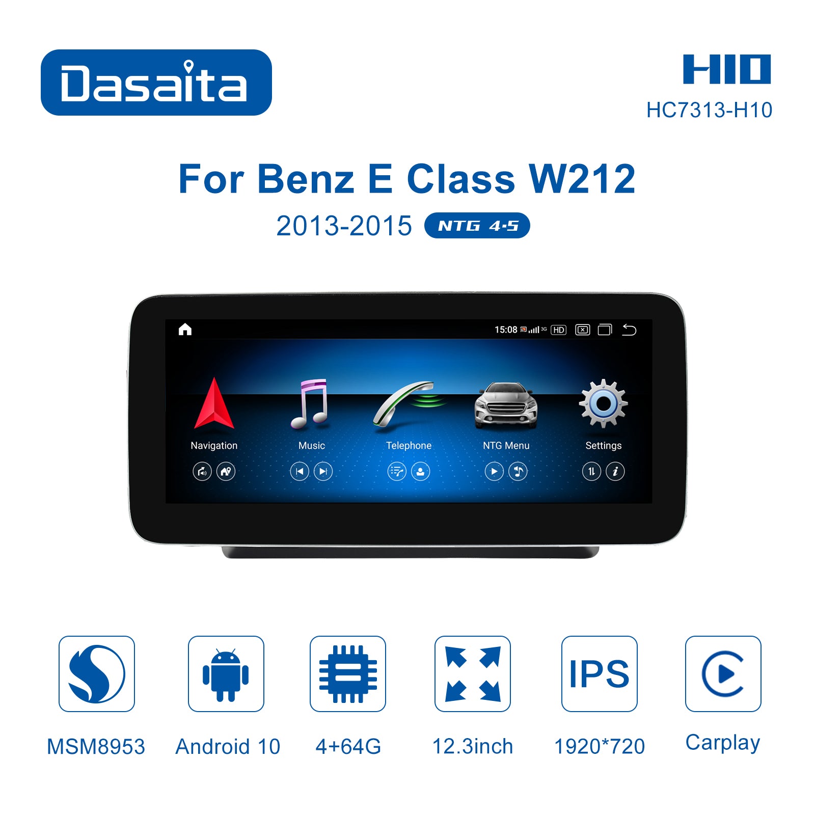 Dasaita Benz E NTG4.5 2014 2015 Car Stereo Android