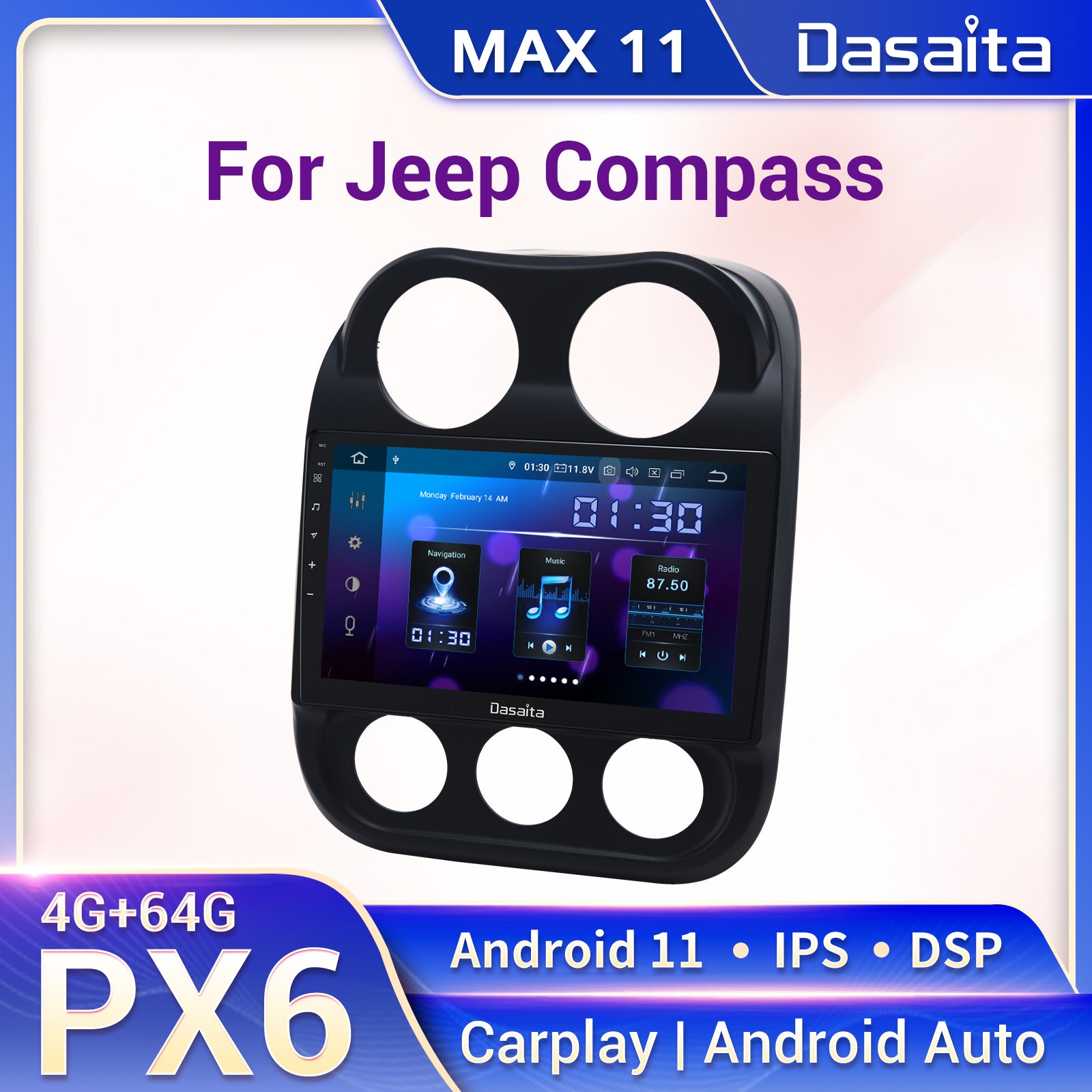 Dasaita Car Stereo for Jeep Compass 2017 2018 2019 Android