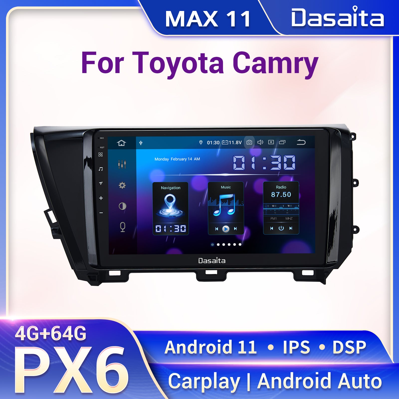 Dasaita MAX11 For Toyota Camry 2018 2019 Car Stereo DSP GPS Navigation