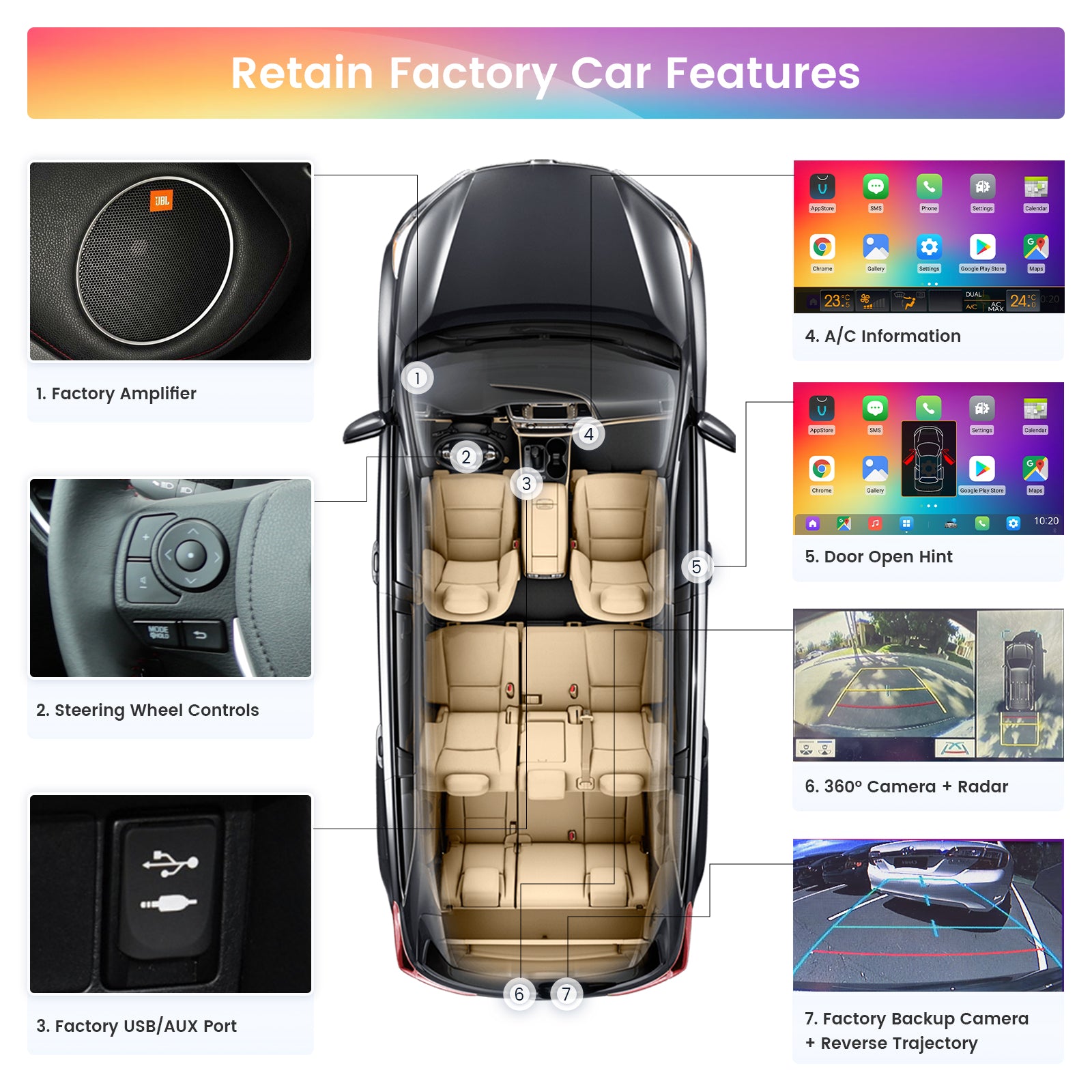 Dasaita Vivid11 Toyota Corolla 2014 2015 2016 LHD Car Stereo 10 Inch  Carplay Android Auto PX6 4G+64G Android11 1280*720 DSP AHD Radio