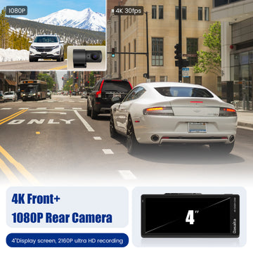 Universal Car DVR Dash Cam 4K Rear View Auto Dashcam For Car Camera 2160P  Video Recorder Reverse Dvr WIFI 24H Parking Monitor