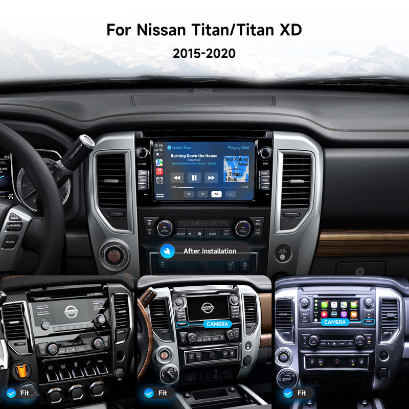 Dasaita Android 13 Car Stereo for Nissan Titan 2016-2020 Wireless Carplay & Android Auto Car Radio|Qualcomm 665|9" QLED Screen|Wifi+4G LTE|8G+256G|GPS Navigation Head unit|DTS|Optical Output