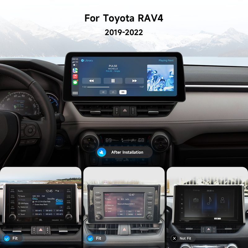 Dasaita Android13 Car Stereo for Toyota RAV4 2019 2020 2021 2022 Wireless Carplay & Android Auto Car Radio | Qualcomm 665 | 12.3" QLED 2K Screen | Wifi+4G LTE | 8+256 | DTS|GPS Navigation Head Unit | Optical Output