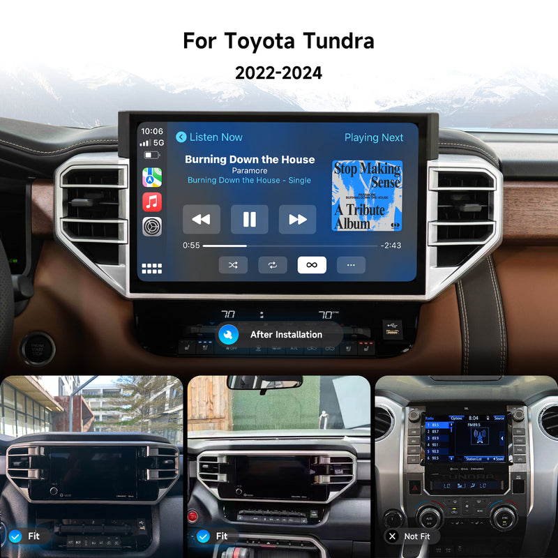 Dasaita Android13 Car Stereo for Toyota Tundra Sequoia 2022-2024 Wireless Carplay & Android Auto Car Radio | Qualcomm 665 | 14" 2K QLED Screen | Wifi+4G LTE |8G+256G | DTS|GPS Navigation Head Unit | Optical Output|With Rear Camera