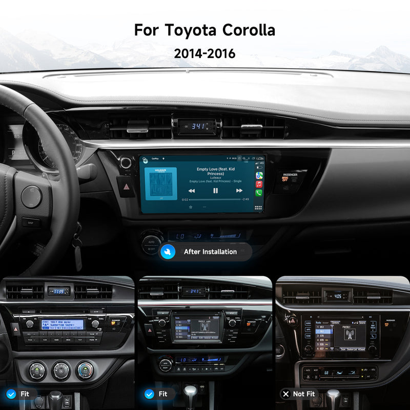 Dasaita Android13 Car Stereo for Toyota Corolla 2014-2016 LHD Wireless Carplay & Android Auto Car Radio | Qualcomm 665 | 10.2"/10.33" QLED Screen | Wifi+4G LTE | 6G+64G/8G+256G | DTS|GPS Navigation Head Unit | Optical Output