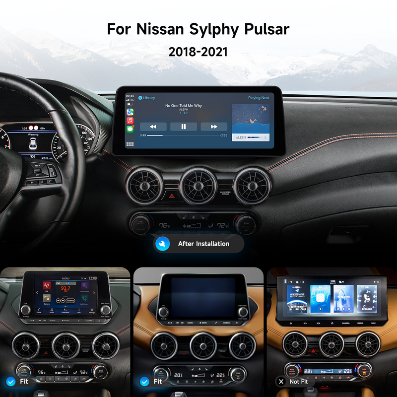 Dasaita Android13 Car Stereo for Nissan Sylphy Pulsar 2018-2021 Wireless Carplay & Android Auto Car Radio| Qualcomm 665 | 12.3" QLED 2K Screen | Wifi+4G LTE |6G+64G|DTS|GPS Navigation Head Unit| Optical Output