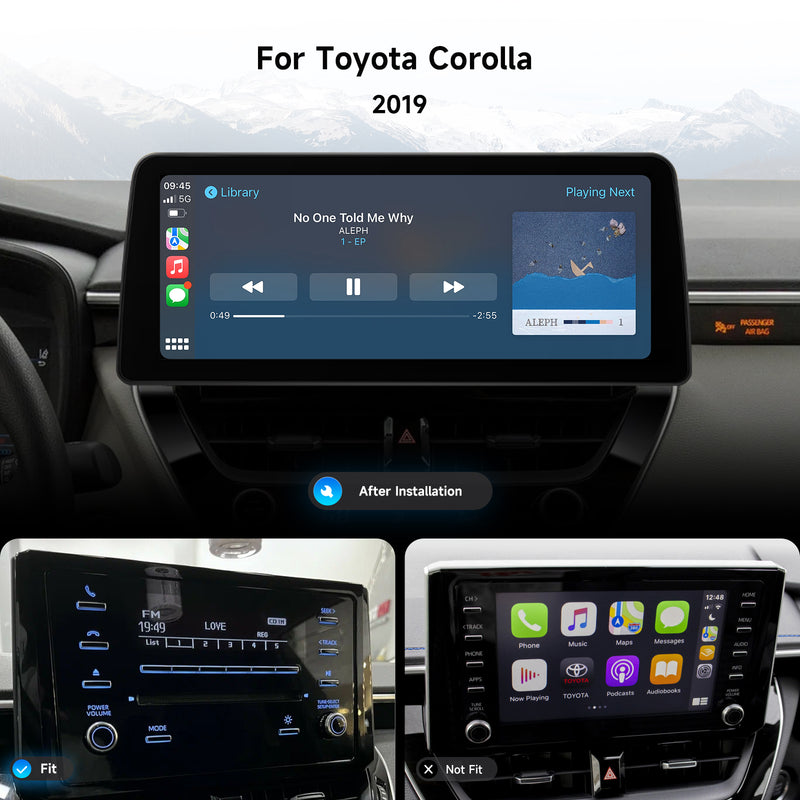 Dasaita Android13 Car Stereo for Toyota Corolla 2019-2022 Wireless Carplay & Android Auto Car Radio | Qualcomm 665 | 12.3" QLED Screen | Wifi+4G LTE | 8G+256G | DTS|GPS Navigation Head Unit | Optical Output