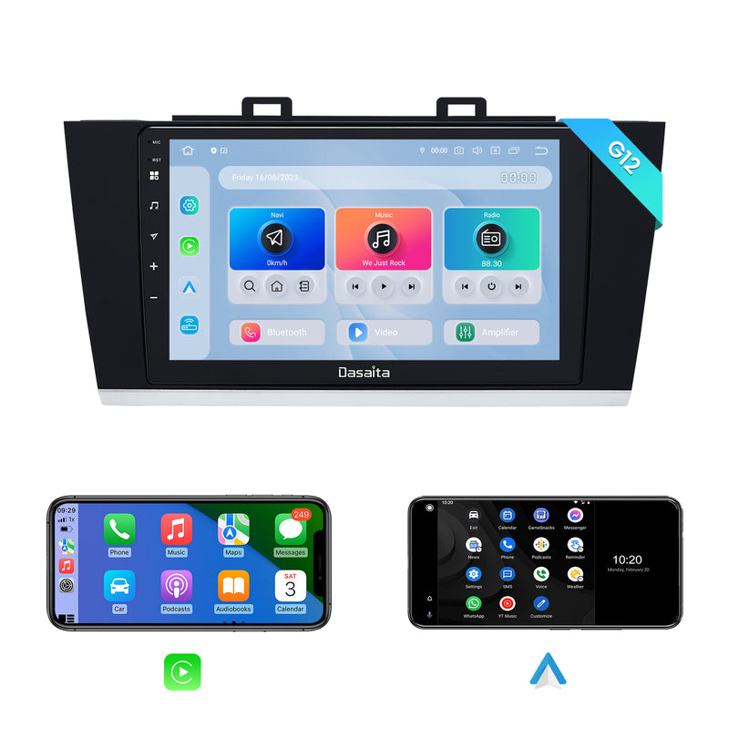 Dasaita Android12 Car Stereo for Subaru Legacy Outback 2015-2018 Wireless Carplay & Android Auto Car Radio | Qualcomm 665 | 9" QLED Screen | Wifi+4G LTE | 6G+64G | DSP|GPS Navigation Head Unit | Optical Output