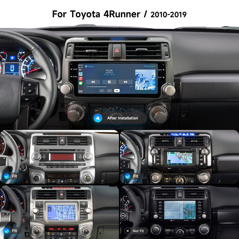 Dasaita Android13 Car Stereo for Toyota 4Runner 2010-2019 Wireless Carplay & Android Auto Black Car Radio | Qualcomm 665 | 10.25" 2K QLED Screen | Wifi+4G LTE | 6G/8G+64G/256G | DTS|GPS Navigation Head Unit | Optical Output