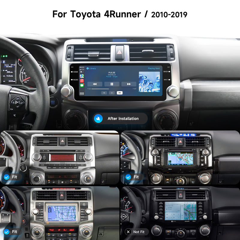 Dasaita Android13 Car Stereo for Toyota 4Runner 2010-2019 Silver Wireless Carplay & Android Auto Car Radio | Qualcomm 665 | 10.25" 2K QLED Screen | Wifi+4G LTE | 6G/8G+64G/256G | DTS|GPS Navigation Head Unit | Optical Output