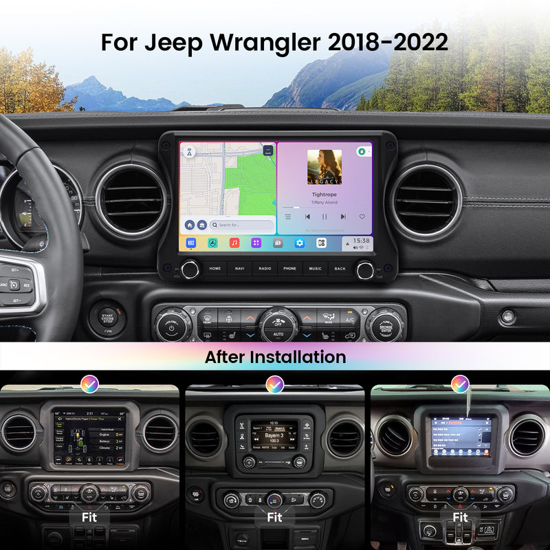 Dasaita Vivid13 Car Stereo for Jeep Wrangler JL/Gladiator JT 2018-2022 Wireless Carplay & Android Auto Car Radio | Qualcomm 665 | 10.2" QLED Screen | Wifi+4G LTE | 8G+256G | DTS|GPS Navigation Head Unit | Optical Output