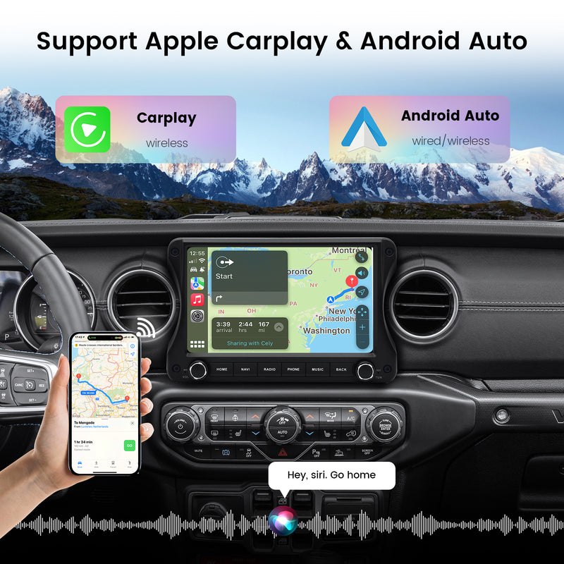 Dasaita Vivid13 Car Stereo for Jeep Wrangler JL/Gladiator JT 2018-2022 Wireless Carplay & Android Auto Car Radio | Qualcomm 665 | 10.2" QLED Screen | Wifi+4G LTE | 8G+256G | DTS|GPS Navigation Head Unit | Optical Output