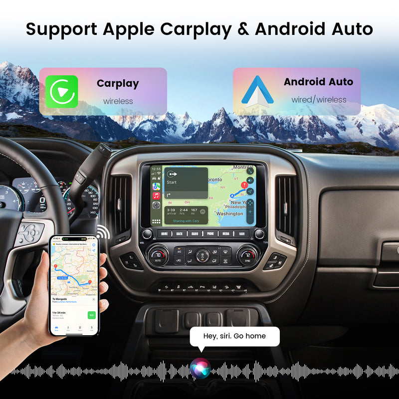 Dasaita Vivid13 Car Stereo for Chevrolet Silverado GMC Sierra 2014-2019 Wireless Carplay & Android Auto Car Radio | Qualcomm 665 | 11.6" 2K QLED Screen | Wifi+4G LTE |8G+256G | DTS|GPS Navigation Head Unit | Optical Output