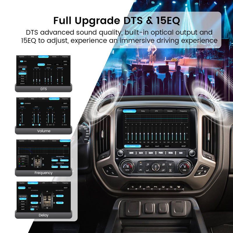 Dasaita Vivid13 Car Stereo for Chevrolet Silverado GMC Sierra 2014-2019 Wireless Carplay & Android Auto Car Radio | Qualcomm 665 | 11.6" 2K QLED Screen | Wifi+4G LTE |8G+256G | DTS|GPS Navigation Head Unit | Optical Output