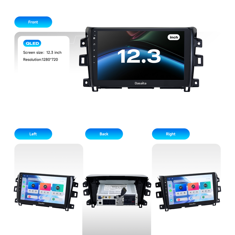 Dasaita Android13 Car Stereo for Nissan Navara NP300 2014-2018 Wireless Carplay & Android Auto Car Radio| Qualcomm 665 | 10.2" QLED Screen | Wifi+4G LTE |6G+64G|DTS|GPS Navigation Head Unit| Optical Output