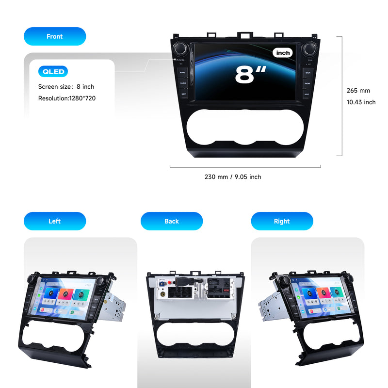 Dasaita Android 13 Car Stereo for Subaru Forester 4 WRX Levorg 2016-2018 Wireless Carplay & Android Auto Car Radio | Qualcomm 665 | 8" QLED Screen | Wifi+4G LTE | 8G+256G | DTS Head Unit | Optical Output