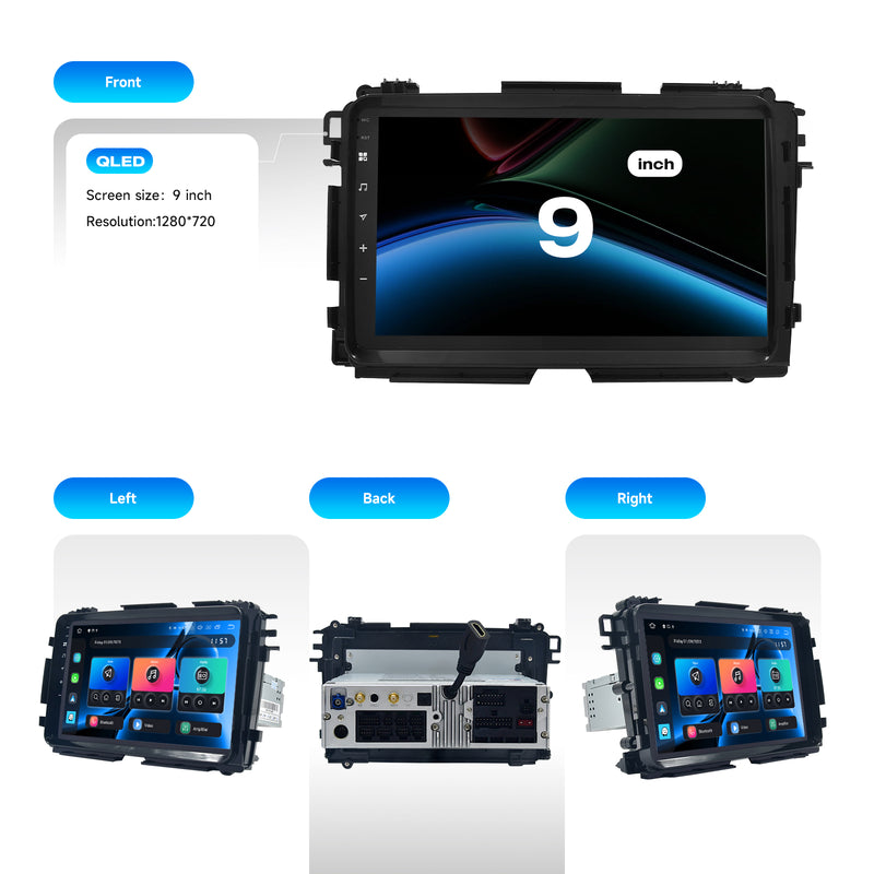 Dasaita Android13 Car Stereo for Honda Vezel HR-V HRV 2013-2022 Wireless Carplay & Android Auto Car Radio | Qualcomm 665 | 9" QLED Screen | Wifi+4G LTE | 6G+64G | DTS|GPS Navigation Head Unit | Optical Output