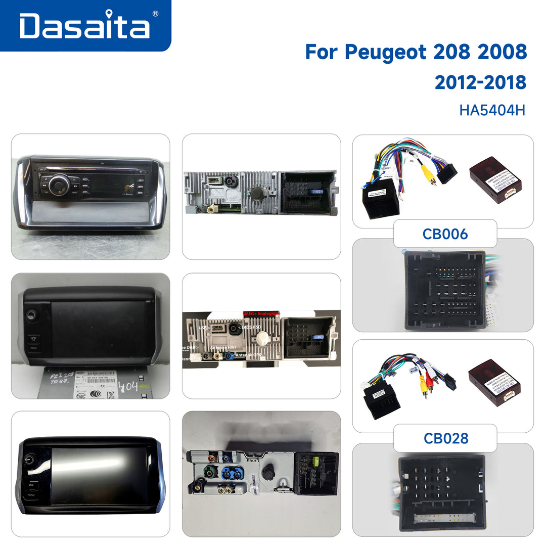 Dasaita Android12 Car Stereo for Peugeot 208 2008 2012-2018 Wireless C