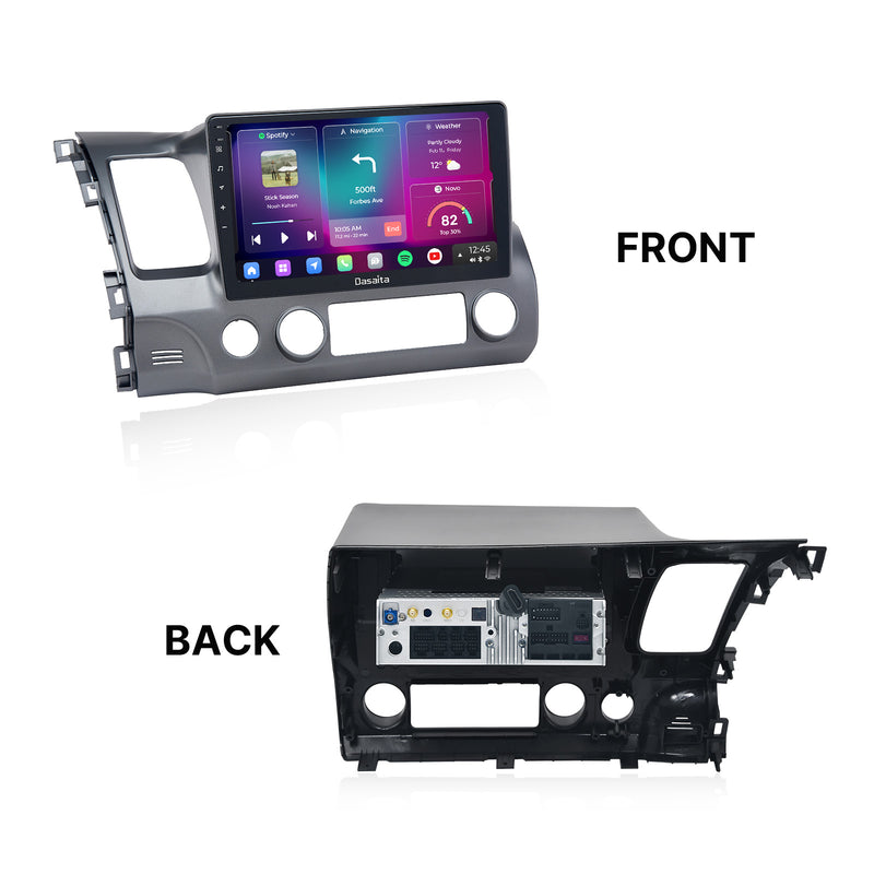 Dasaita Vivid13 Car Stereo for Honda Civic 2007-2011 Wireless Carplay & Android Auto Car Radio | Qualcomm 665 | 10.2" QLED Screen | Wifi+4G LTE | 8G+256G|SWC|GPS Navigation Head unit|DTS| Optical Output