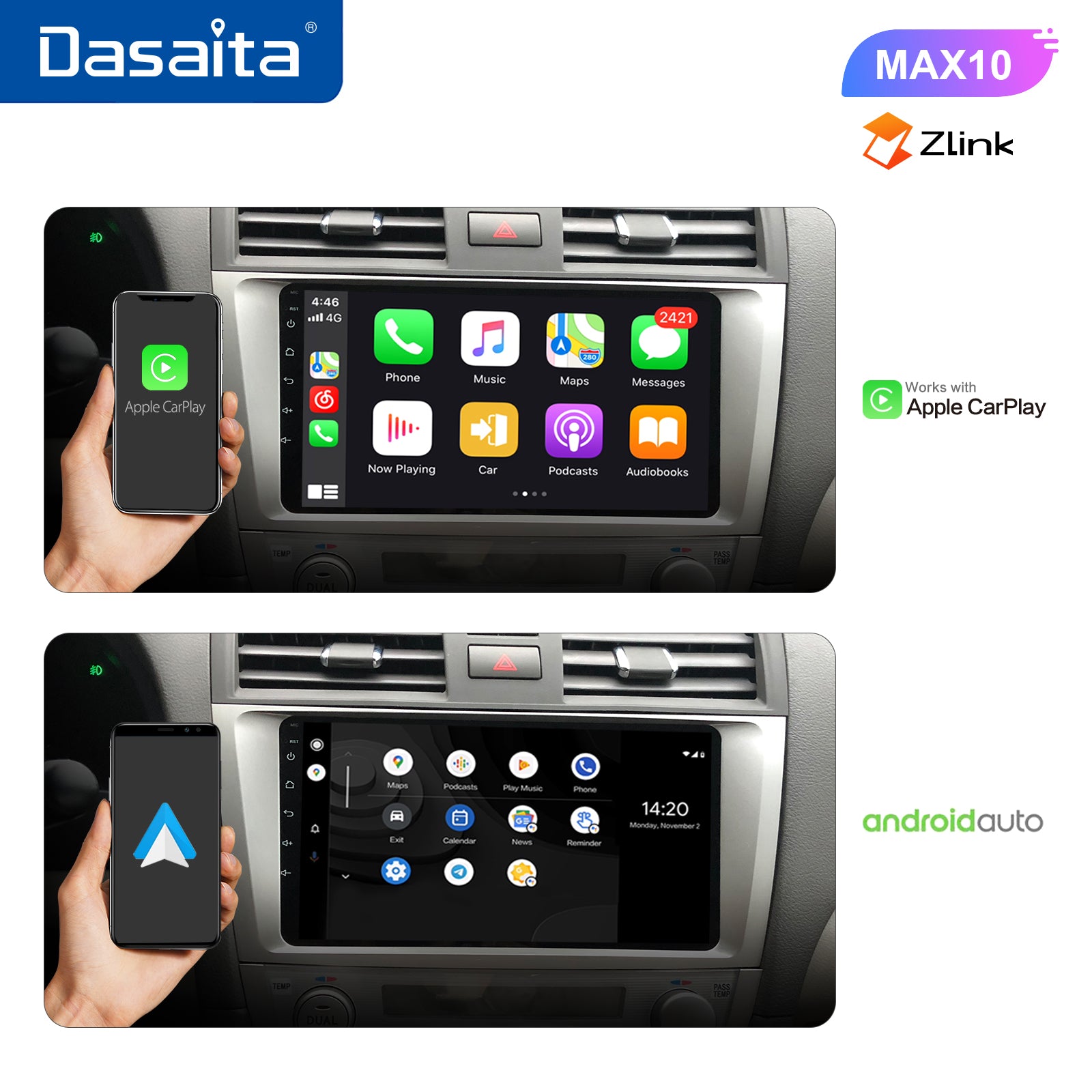 Dasaita MAX Toyota Camry 2007 2008 2009 2010 2011 Car Stereo 9 Inch Ca