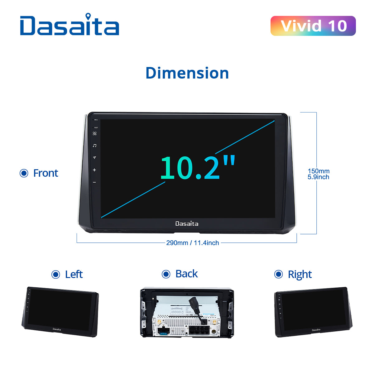 Dasaita Vivid11 Toyota Corolla 2019 2020 2021 Car Stereo 10.2 Inch Car