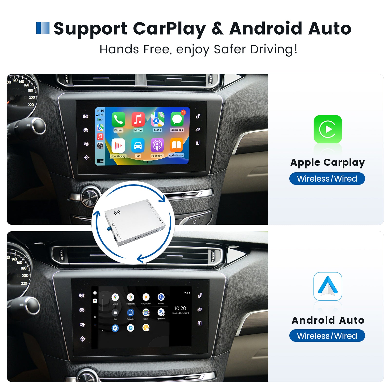 プジョー シトロエン用 CarPlay android auto アダプタ - 自動車 