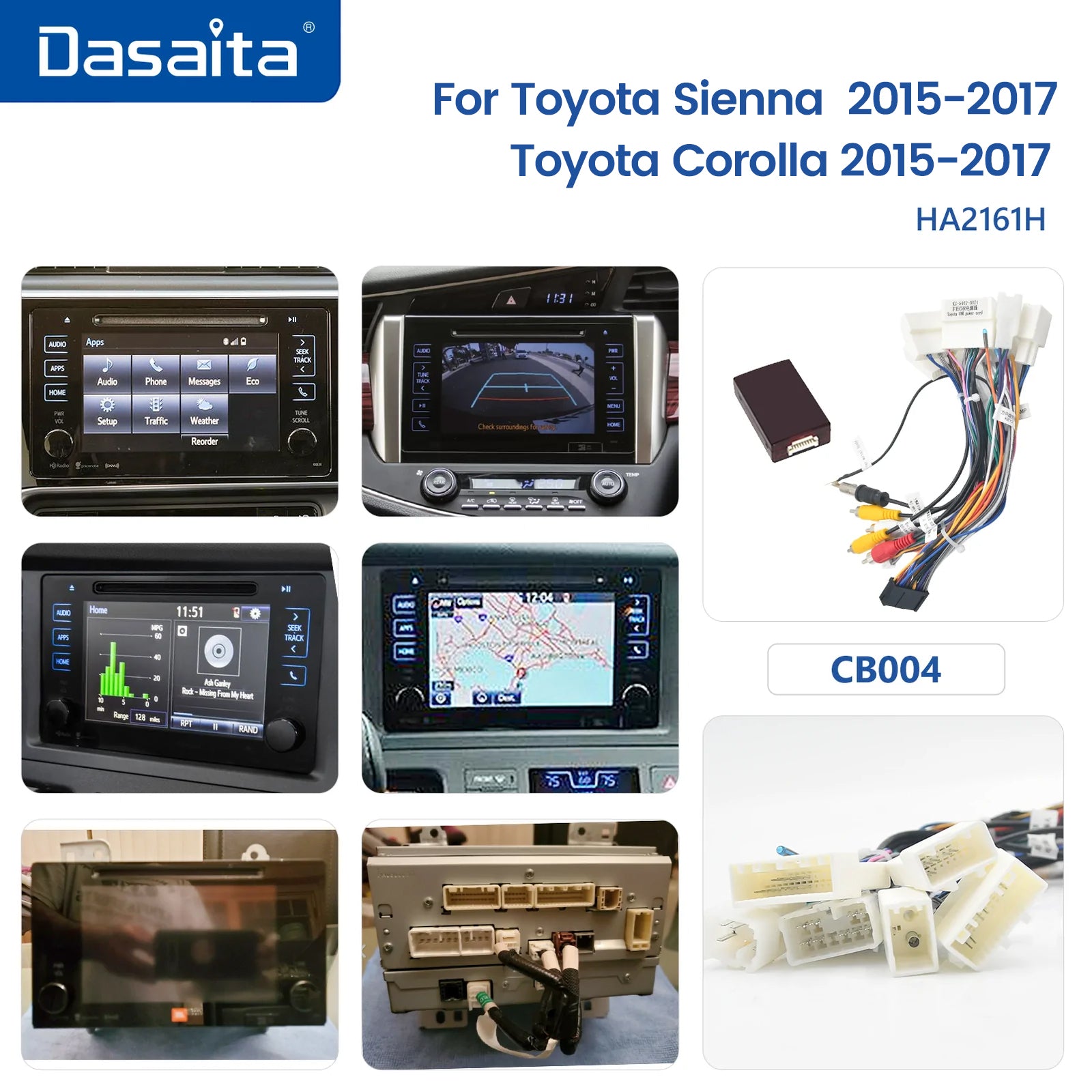 Dasaita Vivid Toyota Universal Car Stereo | 9 Inch Wireless