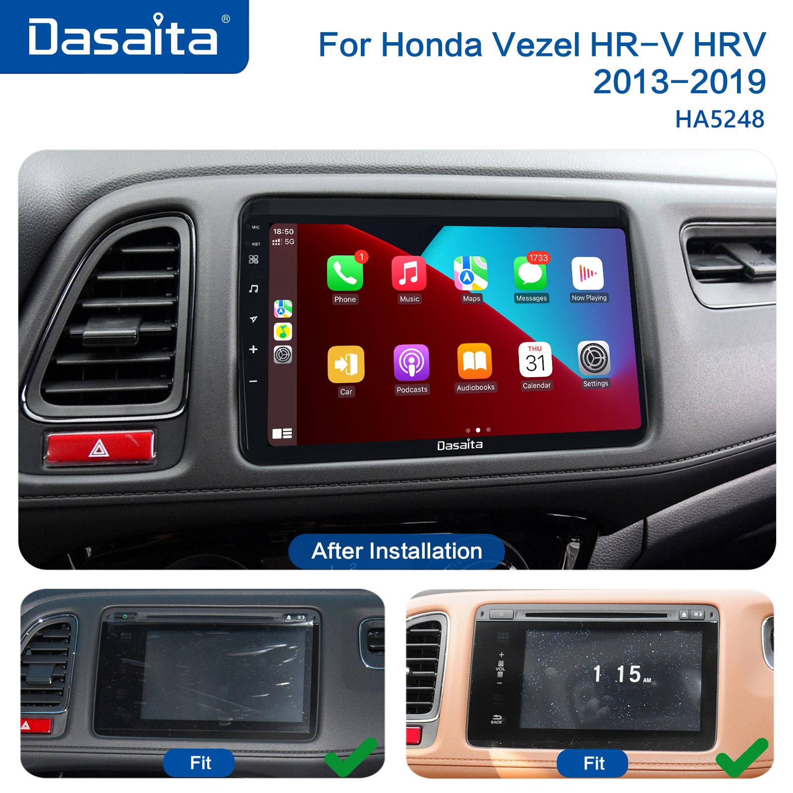 Dasaita Vivid11 Honda Vezel HR-V HRV 2013-2019 LHD Car Stereo | 9