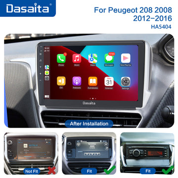 Roadanvi 10.2 8G+128G HD Android Car Radio for Peugeot 208 2008 2012 2013  2014 2015 2016 Carplay Android Auto QLED Touchscreen Car Stereo 5G WiFi GPS  Navigation AM/FM Receiver Bluetooth 5.0 Head