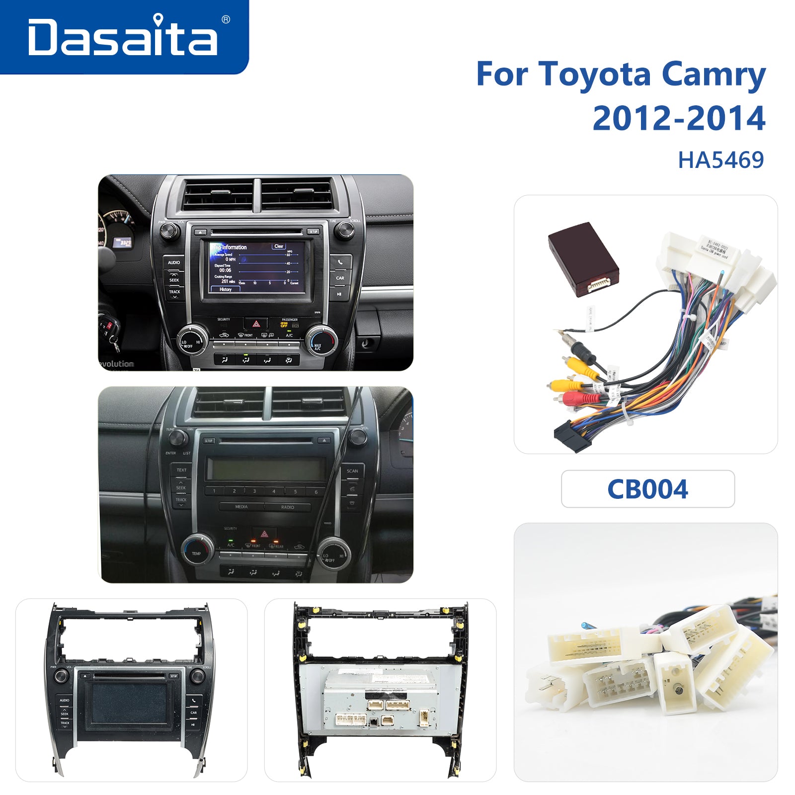 Dasaita MAX Toyota Camry 2012 2013 2014 Car Stereo 10.2 Inch Carplay  Android Auto PX6 4G+64G Android10 1280*720 DSP AHD Radio