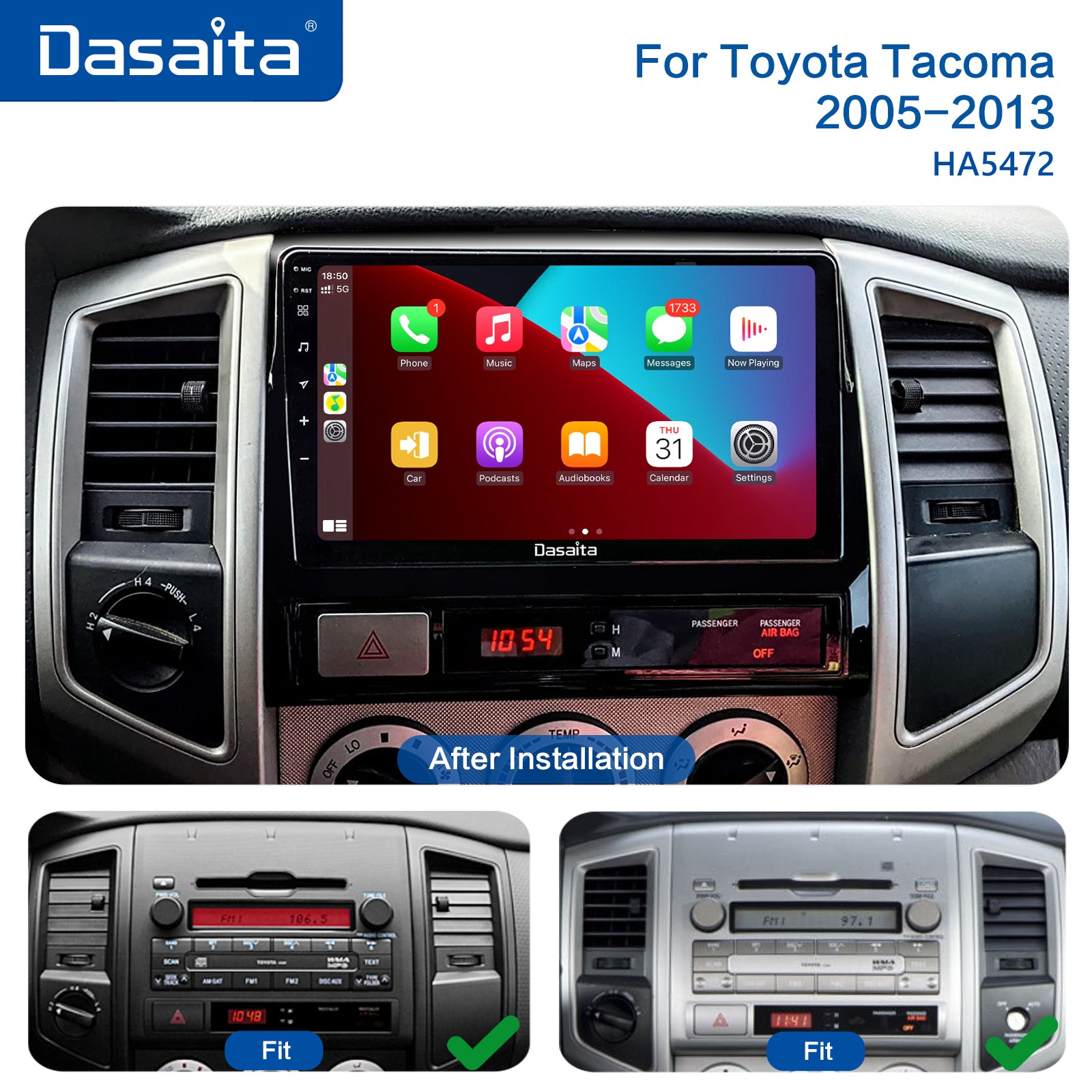 Dasaita Vivid11 Toyota Tacoma 2005-2014 Car Stereo | 9