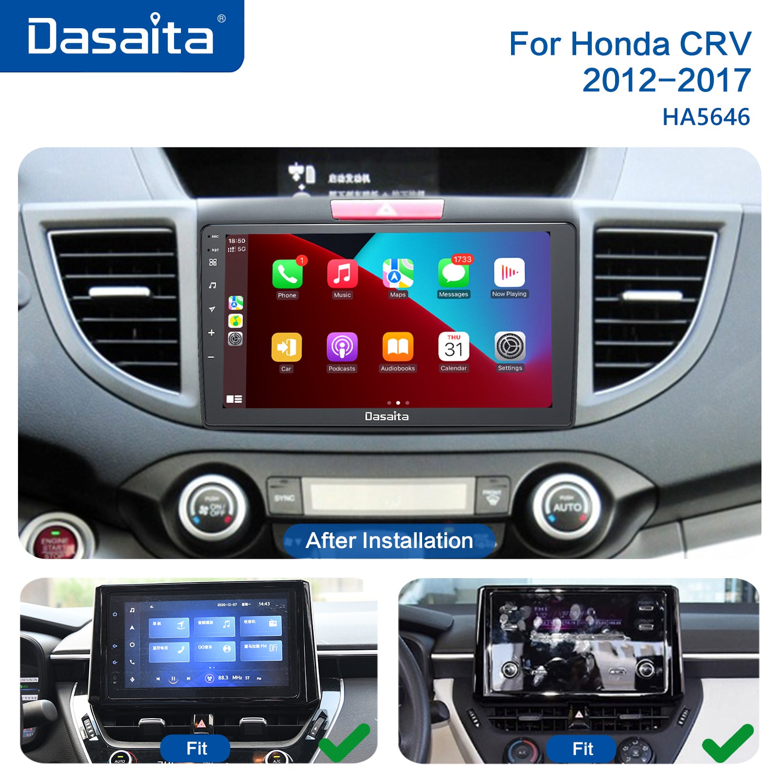 Dasaita MAX11 Honda CRV 2012 2013 2014 2015 2016 2017 Car Stereo 9 Inc