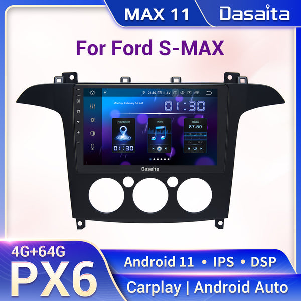 Dasaita 9'' Car Tuner Player DSP 1 din Android11.0 Navigator Radio for