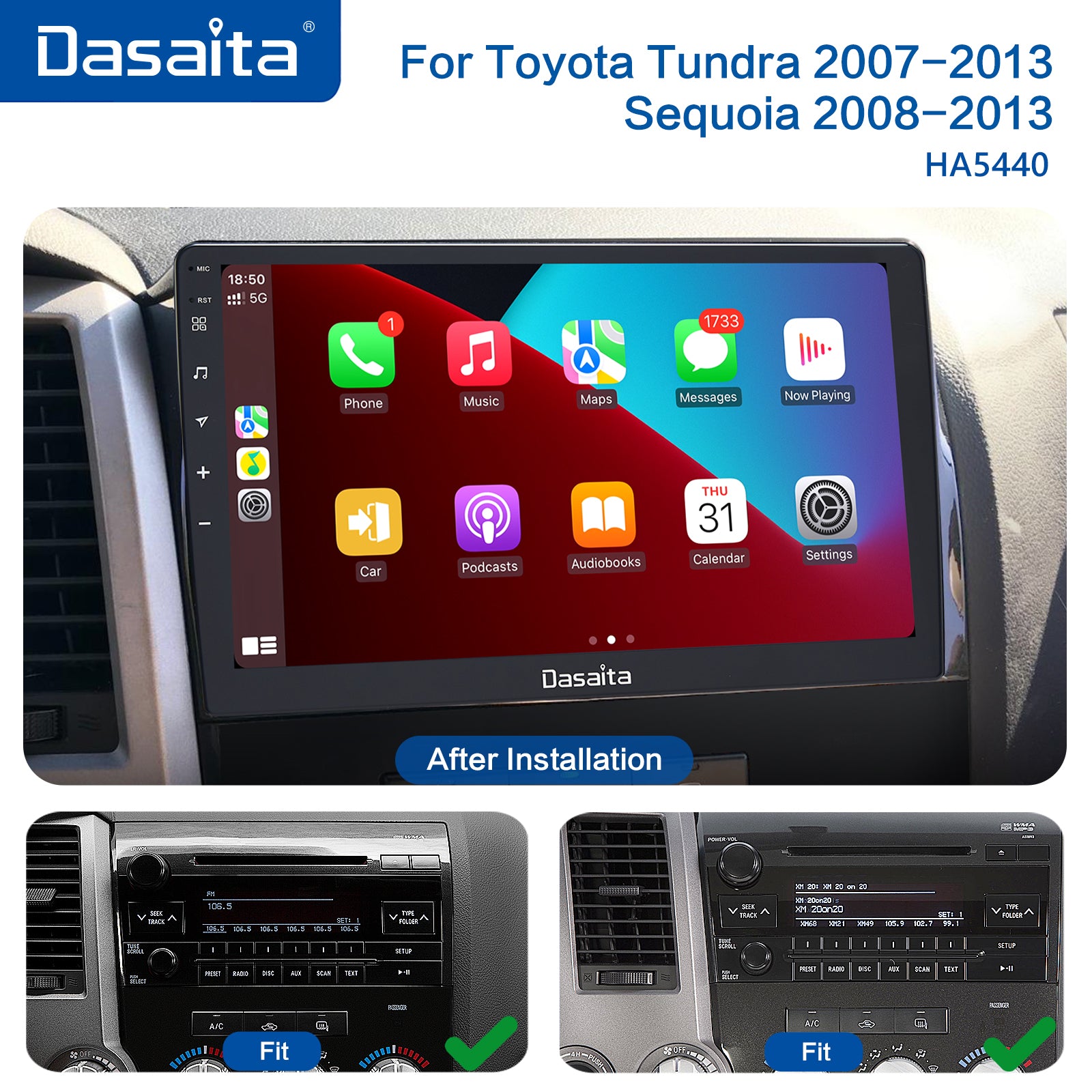 Dasaita Vivid11 Toyota Tundra Sequoia 2007-2020 Car Stereo | 10.2